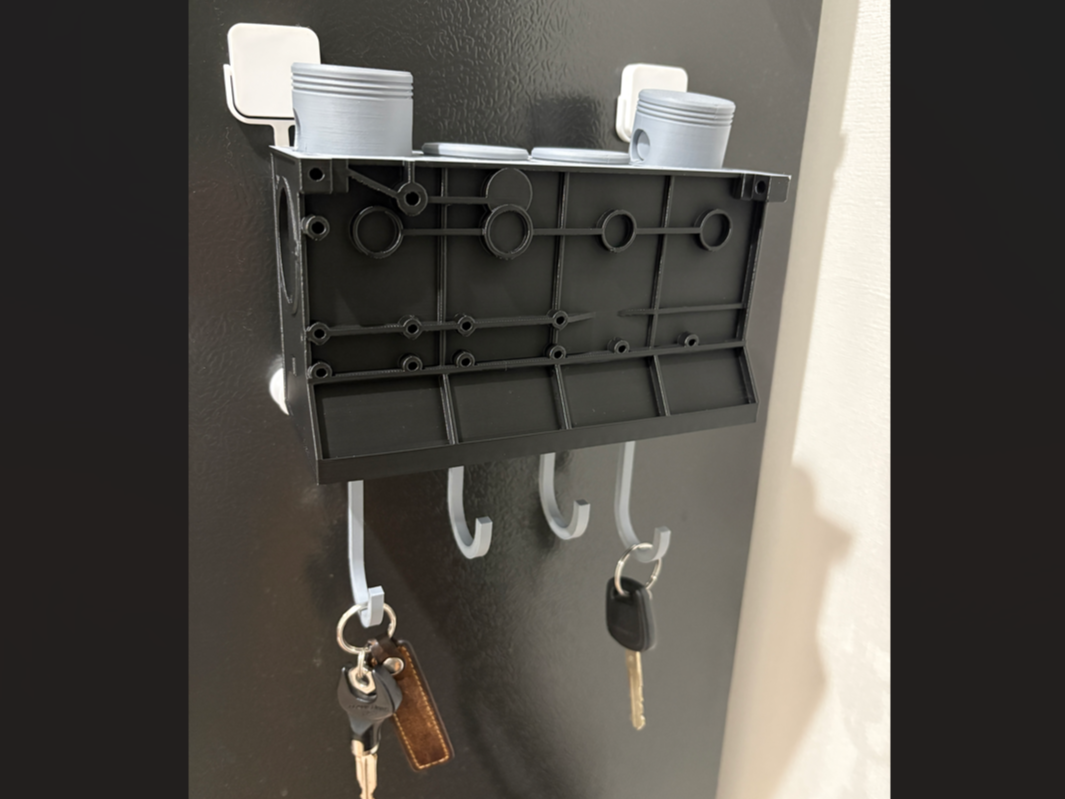 Mechanical Piston Key Hanger / Engine Block Style