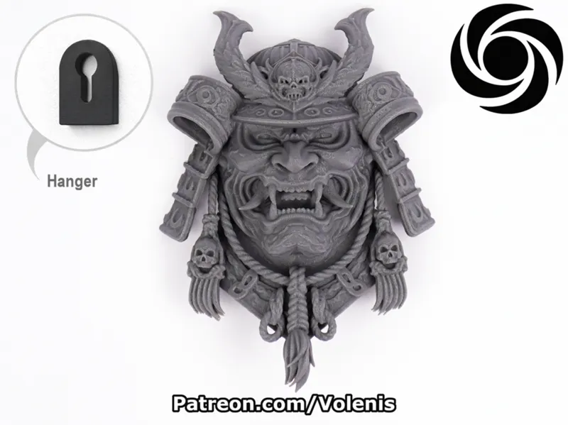 Samurai Oni Head Wall Decor