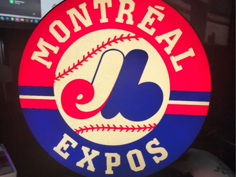 Montréal Expos LED Lightbox -  Baseball Team Sign
