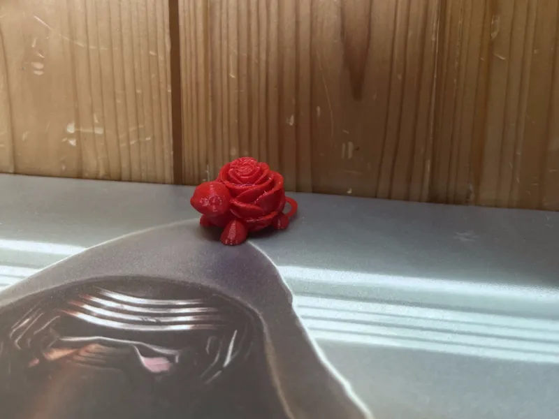 mini turtle rose keychain