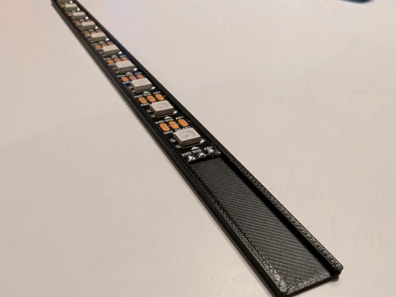 10mm LED Strip Holder - slim - for Acoustic Panel