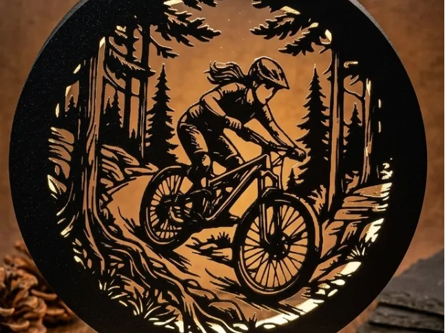 MTB Girl Ringlampe, Ringlicht Mountainbike Action