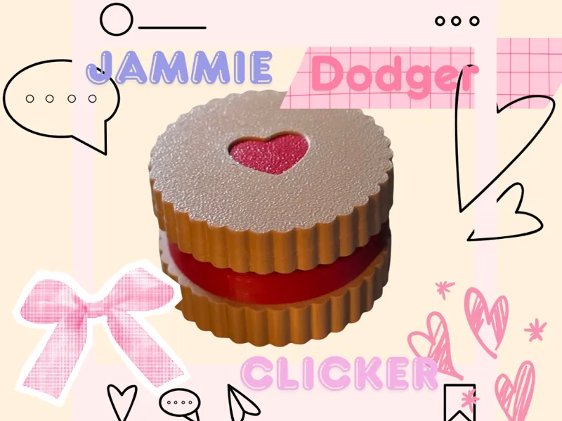 Jammie Dodger Clicker Keychain