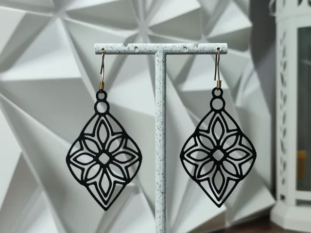 Aretes Dalia de Ébano