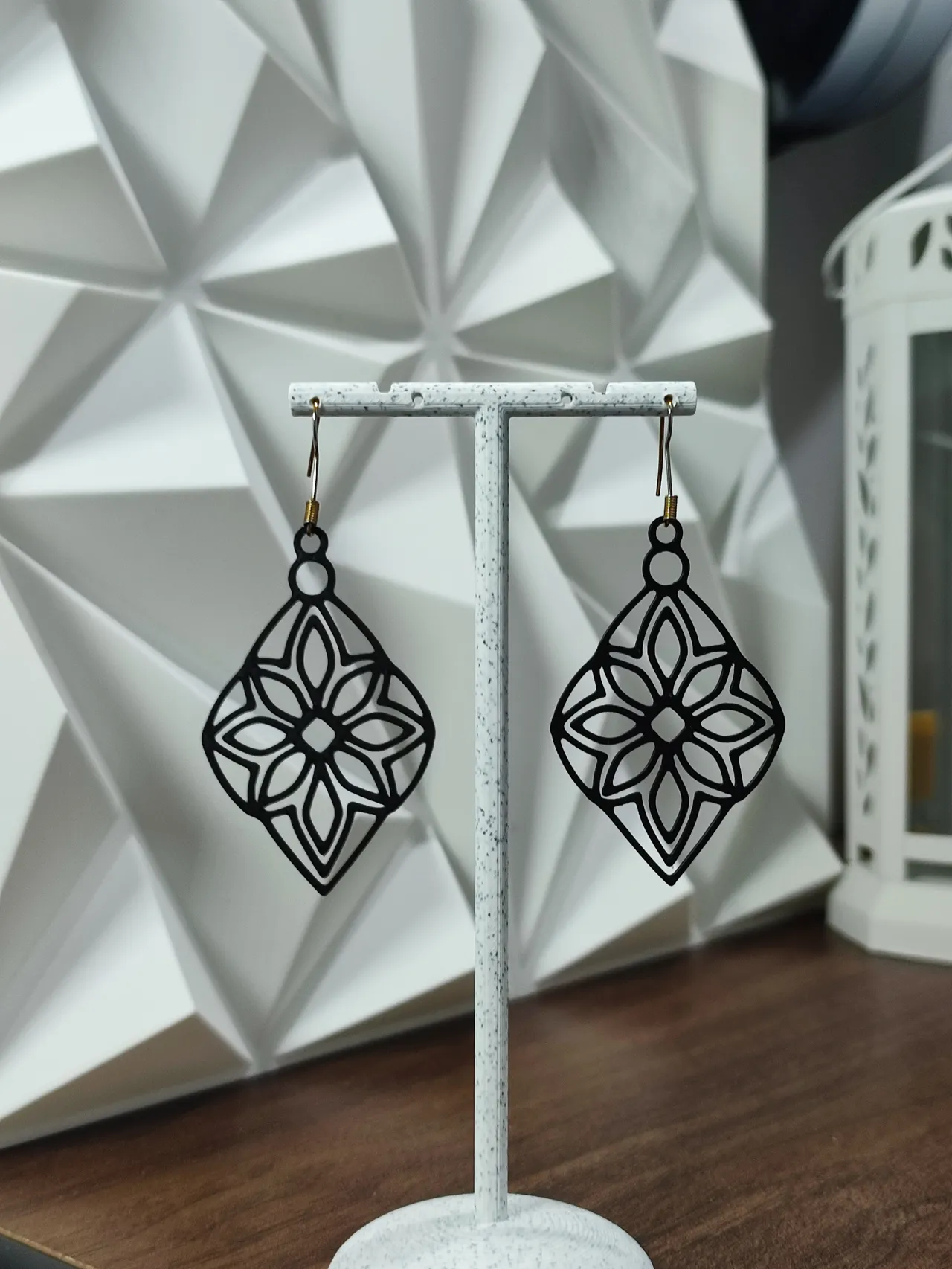Aretes Dalia de Ébano view 2