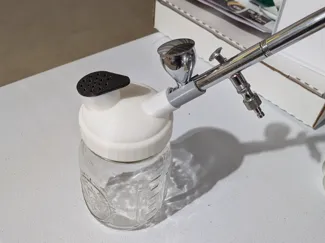 Airbrush Cleaning Paint Pot - Mason Ball Jar