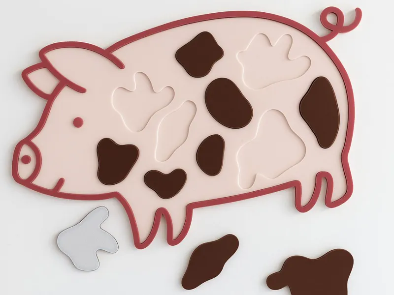 Muddy pig puzzle