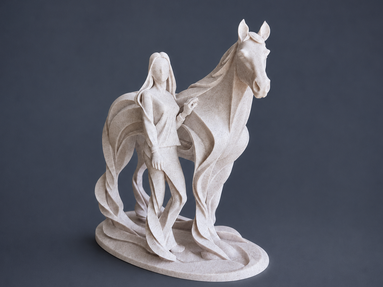 Kindred Spirit - Horse and Girl Sculpture