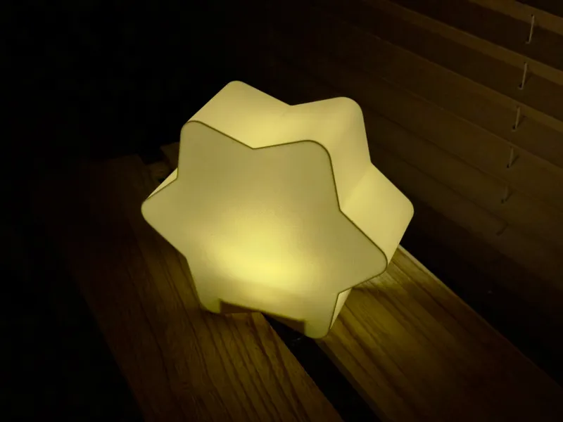 Star (smooth) – glowing Christmas decoration