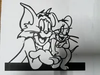 Silhouette Tom et Jerry — déco murale — photo 2