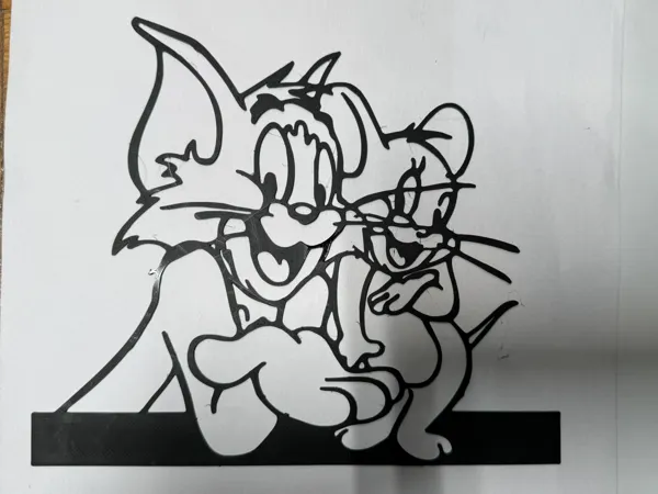 Silhouette Tom et Jerry — déco murale