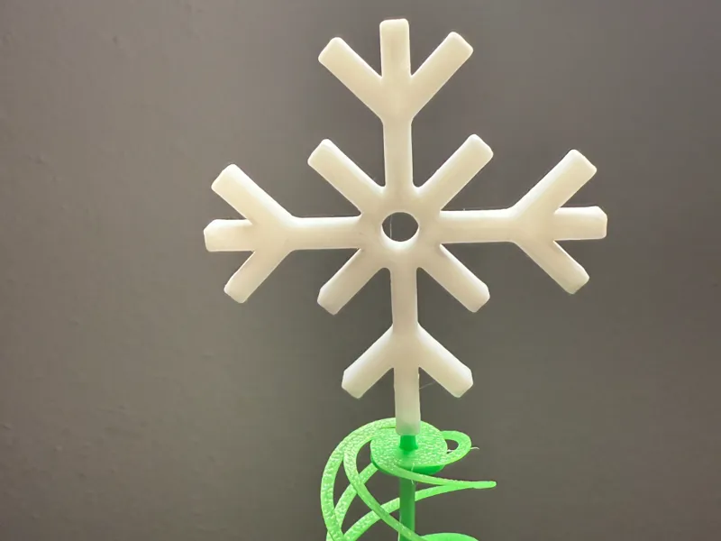 Snowflake Tree Topper for Pop Up Christmas Tree