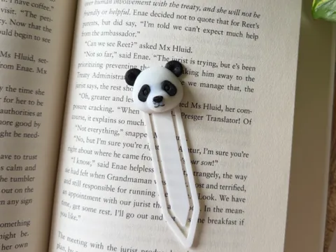 Accesorio de lectura: Panda bookmark — referencia de MakerWorld