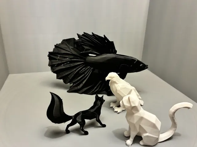 low-poly animals