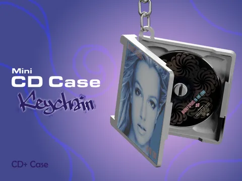 Llavero: Mini CD Keychain With Hinge and No Supports — referencia de MakerWorld