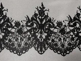 3D Printed Lace on Tulle Elegant Delicate TPU/PLA