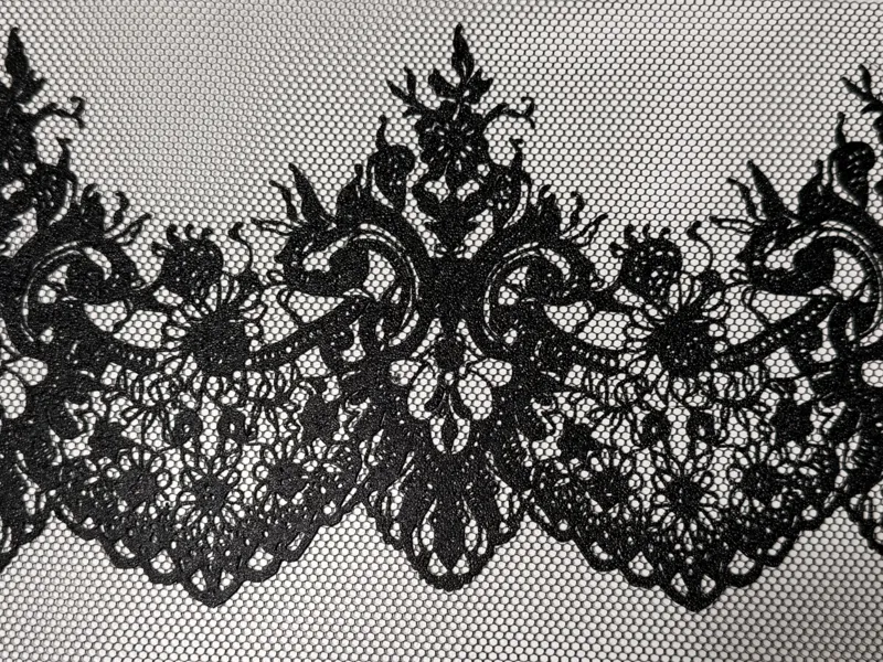 3D Printed Lace on Tulle Elegant Delicate TPU/PLA 