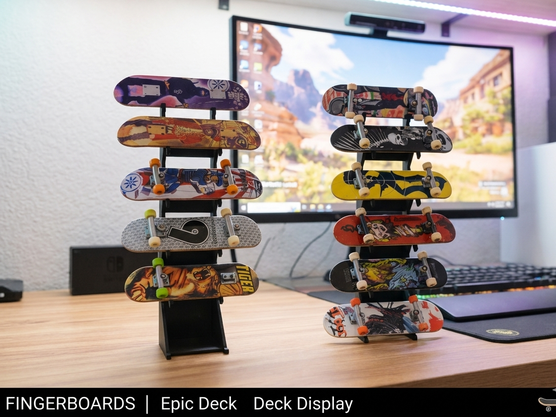 Tech Deck Display Stand: Holds 6 Fingerboards