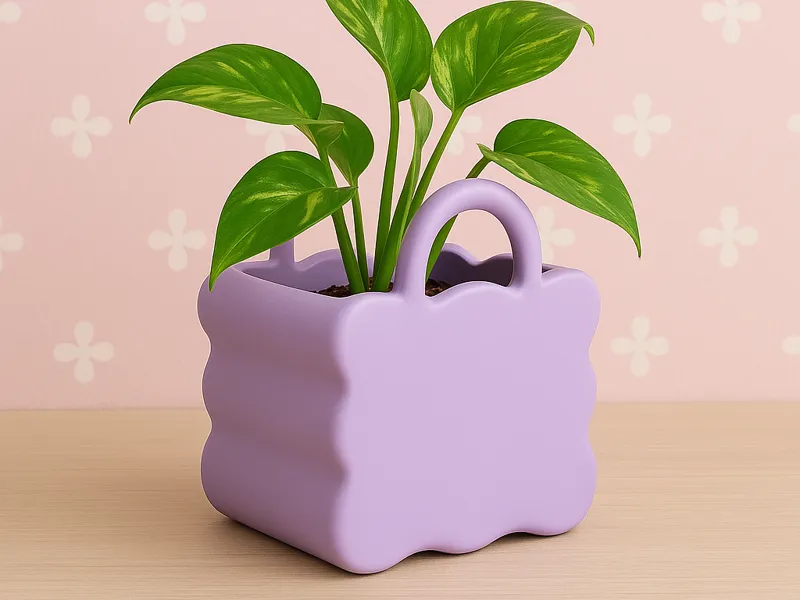Wavy Purse Planter