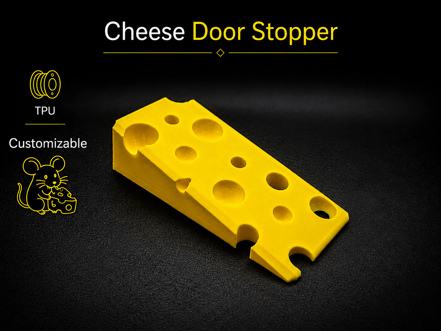 (TPU) Cheese Door Stopper 