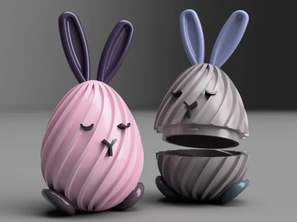 Lapin surprise œuf de Pâques