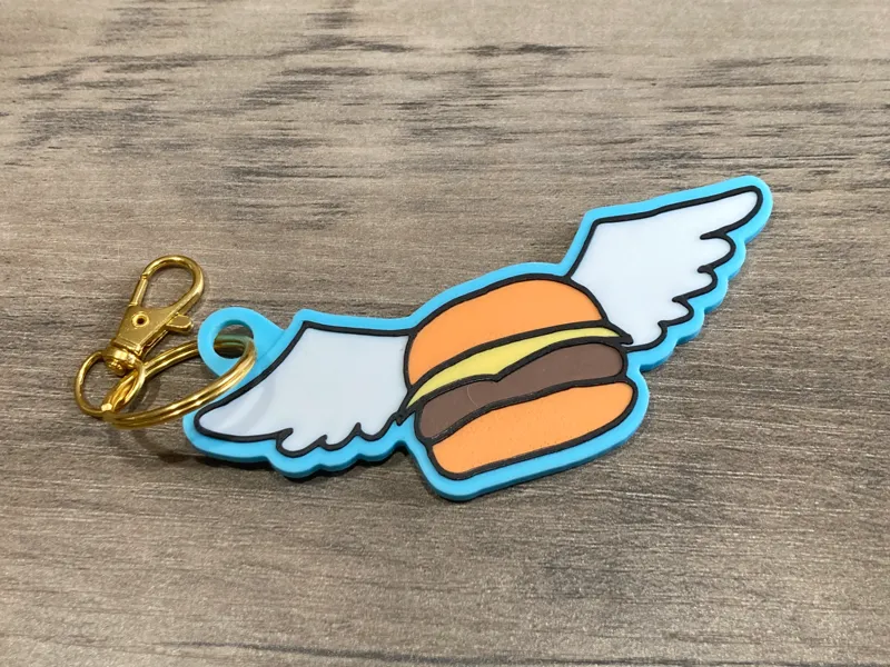 Bob's Burgers Flying Hamburger Keychain