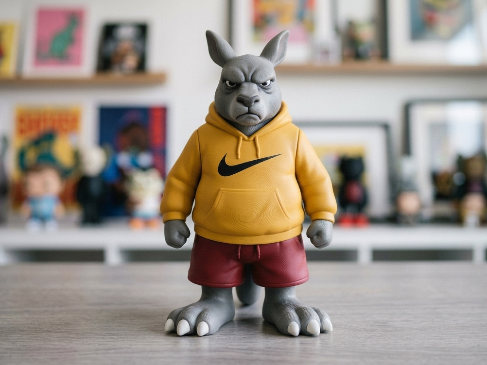 Grumpy Boxing Kangaroo Urban Street Fighter Figure