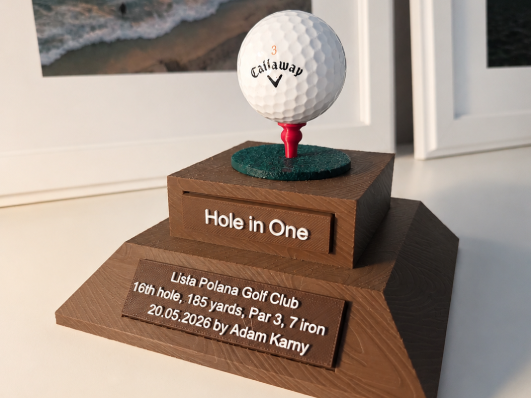 Hole in One Golf ball trophy