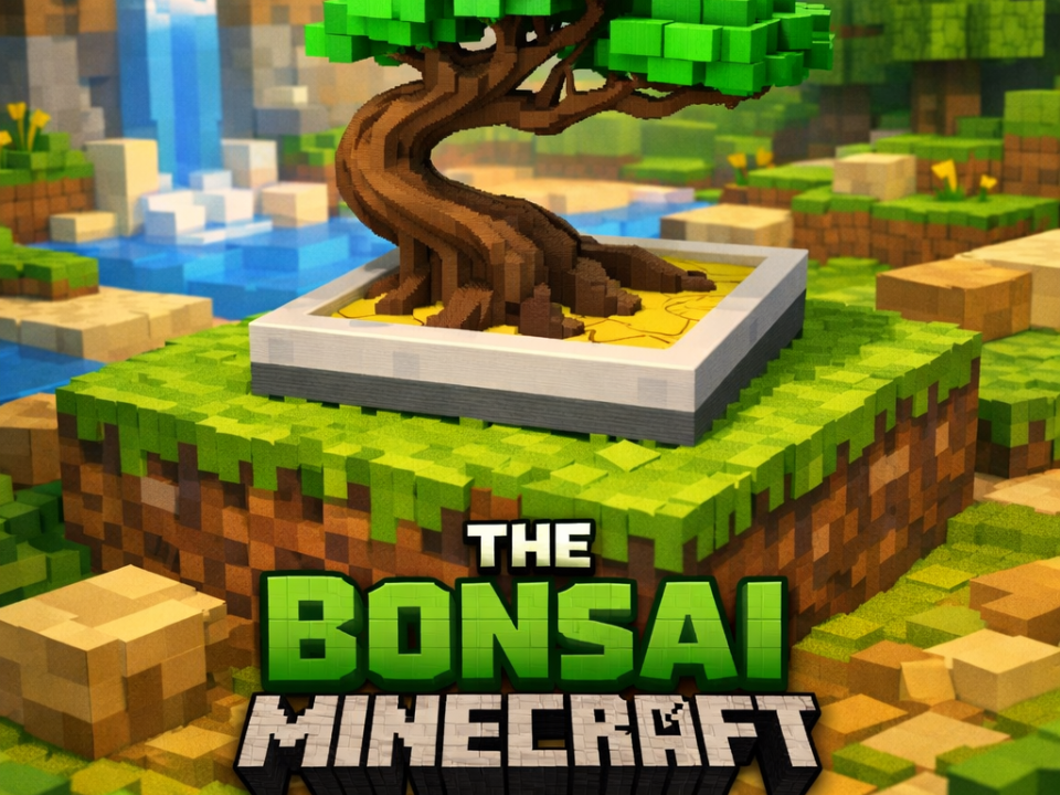 Minecraft Voxel Bonsai – The Blocky Tree minimal