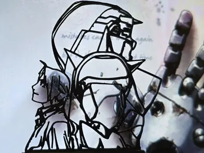 Fullmetal Alchemist Elric Brothers Silhouette