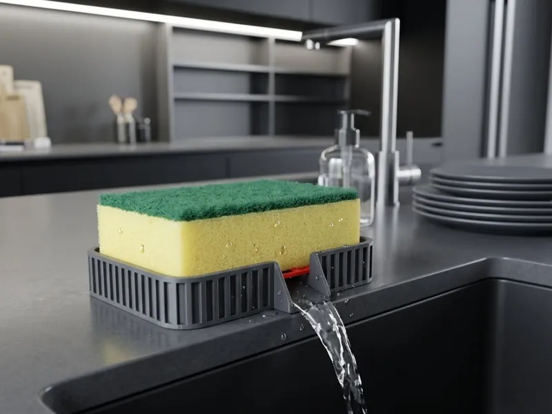 Japandi Soap / Sponge Draining Holder with Tray