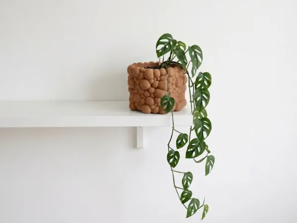 Jardinière effet mousse organique