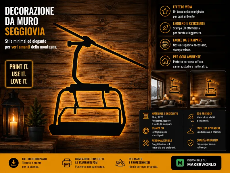 DECORAZIONE SEGGIOVIA CON FUNE 