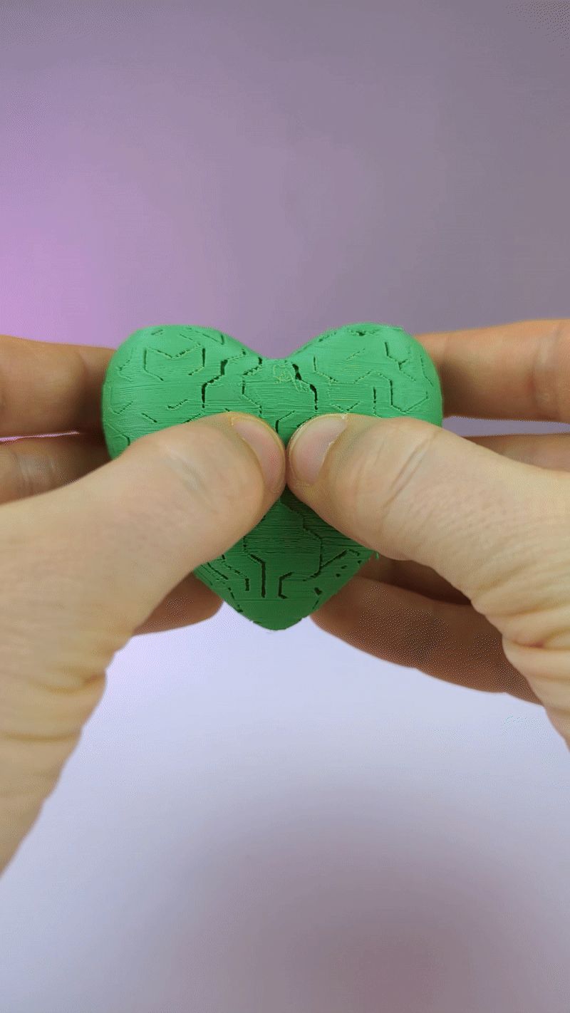 Crackable 3D Printed Heart for Valentine’s Day