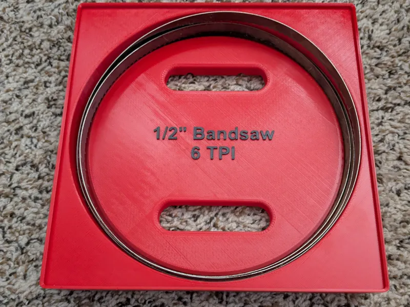 11" Bandsaw Blade Gridfinity Holder - 1/2", 6 TPI
