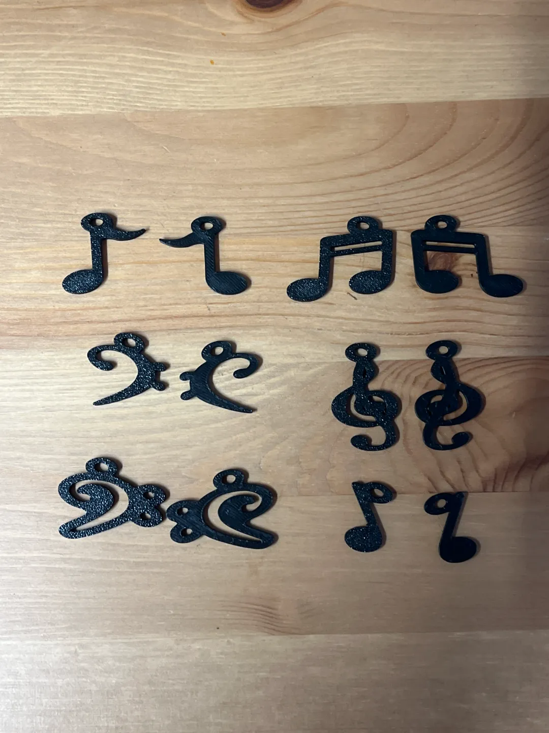 music note earrings view 2