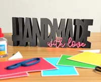 Inscription décorative Handmade with love — photo 3