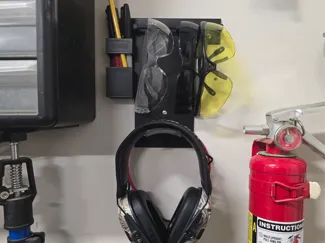 Saftey Glasses and Earmuff wall mount