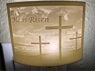 He is Risen Lithophane Nightlight
