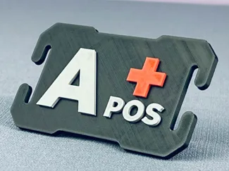 Tactical Molle Buckle with Blood Type A+ Positive