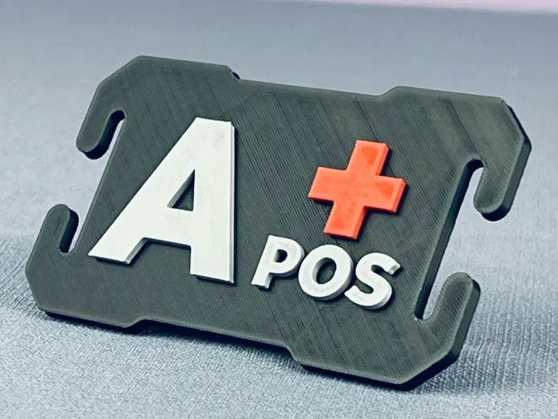 Tactical Molle Buckle with Blood Type A+ Positive
