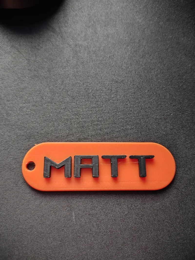 Rounded Keychain - Add Your Name w/ Text Tool