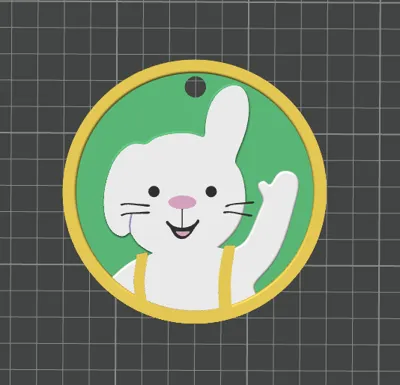 Riki Rabbit Rikke the Rabbit Badge by Juf Lie MakerWorld: Download Free 3D Models