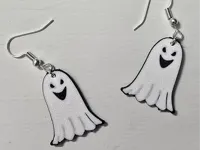 standard two color ghost earrings