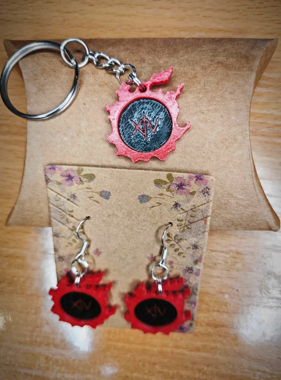 Final Fantasy XIV keychain earrings necklace view 3