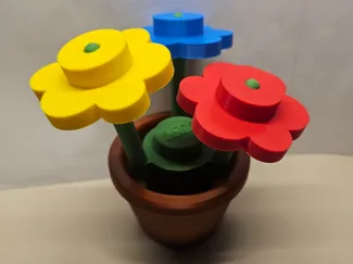 Brick Flower with Pot