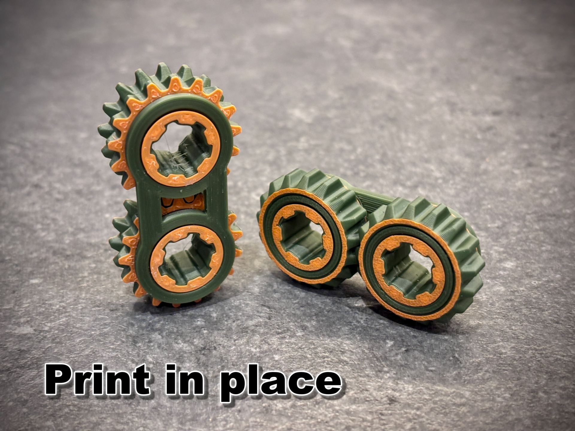 Gear fidget spinner - XXS - print in place