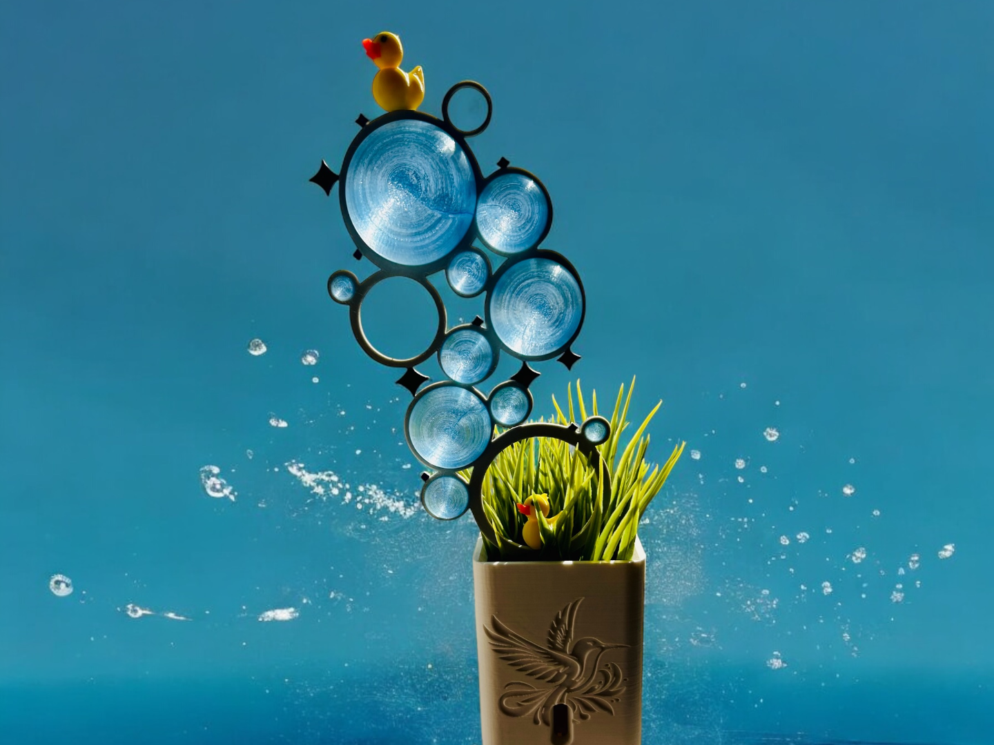 Bubble Trellis with Ducks