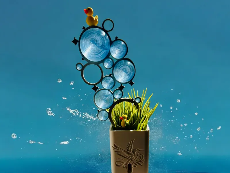 Bubble Trellis with Ducks