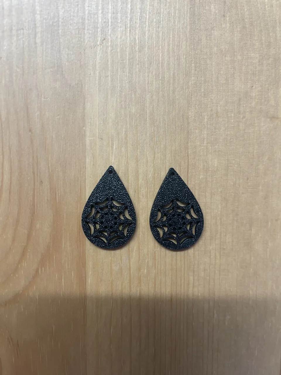 Spider Web Earrings view 2